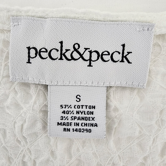 Peck & Peck Half Sleeve White Asymmetrical Tunic Size S - Picture 4 of 12